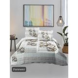 Yünteks Örtüm Çift Kişilik Kapitone Yatak Örtüsü - Kahverengi - 250 x 260 cm