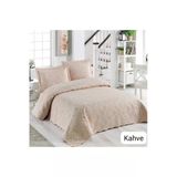 Yünteks Örtüm Ivy Sarmaşık Çift Kişilik Microfiber Kapitone Yatak Örtüsü Kahve