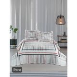 Yünteks Örtüm Tek Kişilik Kapitone Yatak Örtüsü - Kırmızı - Siyah - 175 x 240 cm
