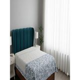 Yünteks Pamuklu Yatak Örtüsü , Pike , Çok Amaçlı Örtü , Lüx , 1.kalite, - Beyaz - Lacivert - 200 x 230 cm