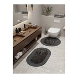 YÜNTEKS Rabbit Soft Hasır Dekoratif Klozet Takımı / Banyo Paspası / Modern / Şık /Lüx / Banyo Halısı