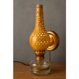 Yunus 4471 El Yapımı Su Kabağı Gaz Lambası Görünümlü Gece Lambası 13 x 35 cm