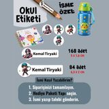 Yunus Copy Okul Etiketi Kalem Defter Etiketi Karizma Çocuk Özel Isim Yazılabilen Etiket - 252ADET - Çok Renkli