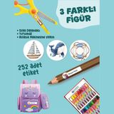 Yunus Copy Okul Etiketi Kalem Defter Etiketi Mavi Balina Temalı Özel Isim Yazılabilen Etiket - 252ADET - Çok Renkli