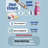 Yunus Copy Okul Etiketi Kalem Defter Etiketi Maviş Dünyam Özel Isim Yazılabilen Etiket - 252ADET - Çok Renkli