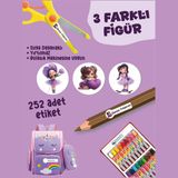 Yunus Copy Okul Etiketi Kalem Defter Etiketi Mor Rüyalar Kızı Özel Isim Yazılabilen Etiket - 252ADET - Çok Renkli