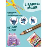 YUNUSCOPY Okul Etiketi Kalem Defter Etiketi Stic Temalı Özel Isim Yazılabilen Etiket - 252ADET - Çok Renkli