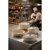 YUNUSOĞLU HOME 7 Parça Leon Granit Tencere ve Tava Seti – 20 cm 2.5L, 24 cm 4.5L, 26 cm Basık 3L, 26 cm Tava
