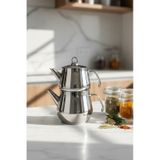 Yunusoğlu Home Aletta Büyük Boy Çelik Çaydanlık Metal Kulp Aile Boy Inox