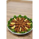 YUNUSOĞLU HOME Çiğ Köfte Sinisi - Paslanmaz Çelik 35 cm – Derin Küçük Boy Yuvarlak Tepsi - Gümüş - 35 x 35 cm