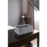 YUNUSOĞLU HOME Dolap İçi Çamaşır Oyuncak Düzenleyici Sepet Organizer 38x25x13 cm Keçe Saklama Kutusu