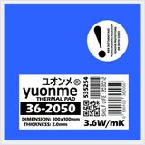 Yuonme Termal Ped / Thermal Pad 2.0mm 3.6W/MK 100X100MM 36-2050