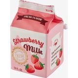 Yup! Pembe Vegan Deri Çilekli Süt Makyaj Çantası 15X8,5X8,5 Cm - Varsayılan Değer
