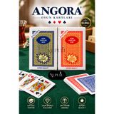 YUPULU 2 Deste ANGORA İskambil Kartı Pişti Oyun Kağıdı Briç Batak 101 65 52 Oyun Kağıdı A-30 - ORJİNAL