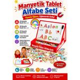YUPULU Manyetik Tablet Alfabe Seti ve Yazı Tahtası Eğitici Hediye Paketi Eğitici Oyuncak