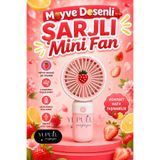YUPULU Taşınabilir Sessiz El Fanı – Desenli Tema 3 Kademeli Şarjlı Mini El ve Masa Fanı Vantilatörü Soğutucu 1 Adet