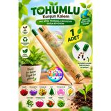 Yupulu Tohumlu Kurşun Kalem (Çiçek ve Bitki Tohumlu) Doğaya Armağan Hediyelik Kalem - Açık Kahverengi - ADET
