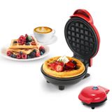 Yuragim Mini waffle makinesi, küçük waffle makinesi, 350 W waffle makinesi, yuvarlak, elektrikli yapışmaz waffle makinesi, paskalya, ev/mutfak, çocuk doğum günleri, aile kutlamaları için