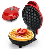 Yuragim Mini waffle makinesi, yuvarlak, yapışmaz kaplamalı küçük waffle makinesi, 350 W Belçika waffle makinesi, elektrikli gözleme makinesi, klasik waffle, çocuk doğum günleri, aile kutlamaları, Noel