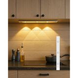 Yurdugül 40 cm Şarjlı Hareket Sensörlü Üç Renk Modlu LED Mutfak, Tezgah Arası, Raf, Beyaz Kasa