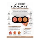 YURISH 3'lü Terracotta Allık