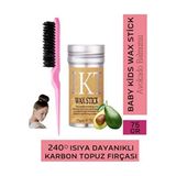 Yurish Ikt 2’li Set Saç Şekillendirme Wax & Topuz Fırçası Orta Tutuculuk Özelliği ile Doğal Malzeme - 001