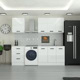 Yurkan 185 cm Mutfak Dolabı Beyaz MDF Kapak Tezgah Dahil YRKN185 97