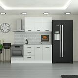 Yurkan 195 Cm Mutfak Dolabı Mdf Kapak Tezgah Dahil Yrkn195 100 Gümüş
