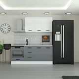 Yurkan 195 Cm Mutfak Dolabı Mdf Kapak Tezgah Dahil Yrkn195 98 Gri