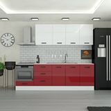 Yurkan 255 Cm Mutfak Dolabı Mdf Kapak Tezgah Dahil Yrkn255 101 Kırmızı