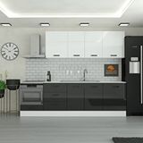 Yurkan 280 Cm Mutfak Dolabı Mdf Kapak Tezgah Dahil Yrkn280 99 Siyah