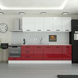 Yurkan 295 Cm Mutfak Dolabı Mdf Kapak Tezgah Dahil Yrkn295 101 Kırmızı