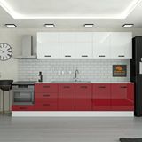 Yurkan 305 Cm Mutfak Dolabı Mdf Kapak Tezgah Dahil Yrkn305 101 Kırmızı