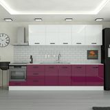 Yurkan 315 cm Mutfak Dolabı Mdf Kapak Modern Tasarım 3 Çekmeceli Geniş Depolama