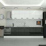 Yurkan 315 Cm Mutfak Dolabı Mdf Kapak Tezgah Dahil Yrkn315 99 Siyah