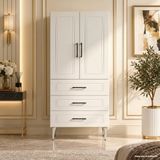 Yurkan Amboise Çok Amaçlı Dolap 60 cm 2 Kapak 3 Çekmece Soft Beyaz - Çok Amaçlı Banyo Dolabı