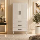 Yurkan Cape Cod Çok Amaçlı Dolap 60 cm 2 Kapak 3 Çekmece Soft Beyaz - Çok Amaçlı Banyo Dolabı - Bej
