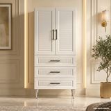 Yurkan Tremezzo Çok Amaçlı Dolap 60 cm 2 Kapak 3 Çekmece Lake Beyaz - Çok Amaçlı Raflı Dolap - Gri