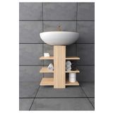 YURKUR MOBİLYA Atlantik Cam Lavabo Altı Dolap, Banyo Dolabı