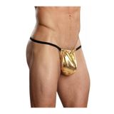 YurtMarketing 13T-Erkek Fantezi Slip-Jockstrap-YurtMarketing Fantazi Altın Sarısı Lame Erkek String-Tanga TG274574 Altın M