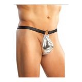 YurtMarketing 13T-Erkek Fantezi Slip-Jockstrap-YurtMarketing Fantezi Gümüş Seksi Halkalı Erkek String-Tanga TG274576 Gümüş XL