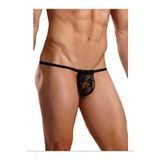 YurtMarketing 13T-Erkek Slip-Jockstrap-YurtMarketing Siyah Dantelli Erkek Iç Çamaşırı String Tanga TG27458 Siyah M