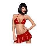 YurtMarketing 3T-Fantezi İç Çamaşırı Takımları-YurtMarketing Fantezi Kırmızı Mini Etekli Seksi SütyenTakım Seksi İç Giyim Kırmızı S