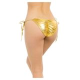 YurtMarketing Büyük Beden Fantazi Altın Seksi Yandan Bağlamalı String - Külot Tg270034-b Çok Renkli S