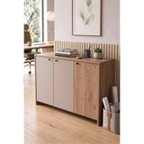 Yurudesign Alva 120x40 cm Ofis Dolabı Klasör Dolabı Konsol Çok Amaçlı Dolap Sepet-Kumsal AL4-COS