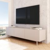 Yurudesign Coast Tv Ünitesi Sehpası 3 Kapaklı Ahşap Ayaklı 180CM Kumsal Co1-Co - Bej