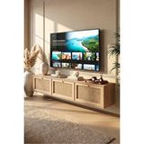Yurudesign Dune Tv Ünitesi Sehpası Duvara Monte 3 Ahşap Jüt Kapaklı 180cm Sepet-jüt Dn1-sj Kahverengi