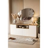 Yurudesign Future Konsol 180 cm Modern Tasarım Çam-Beyaz 1. Sınıf Malzeme ile Üretildi FR15-AW