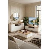 Yurudesign Future Tv Ünitesi Orta Sehpa Konsol 3'lü Set Çam-beyaz Fr18-aw Kahverengi