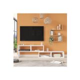 Yurudesign Joffrey Tv Ünitesi Tv Sehpası Raflı Beyaz-Sepet JR1-WS